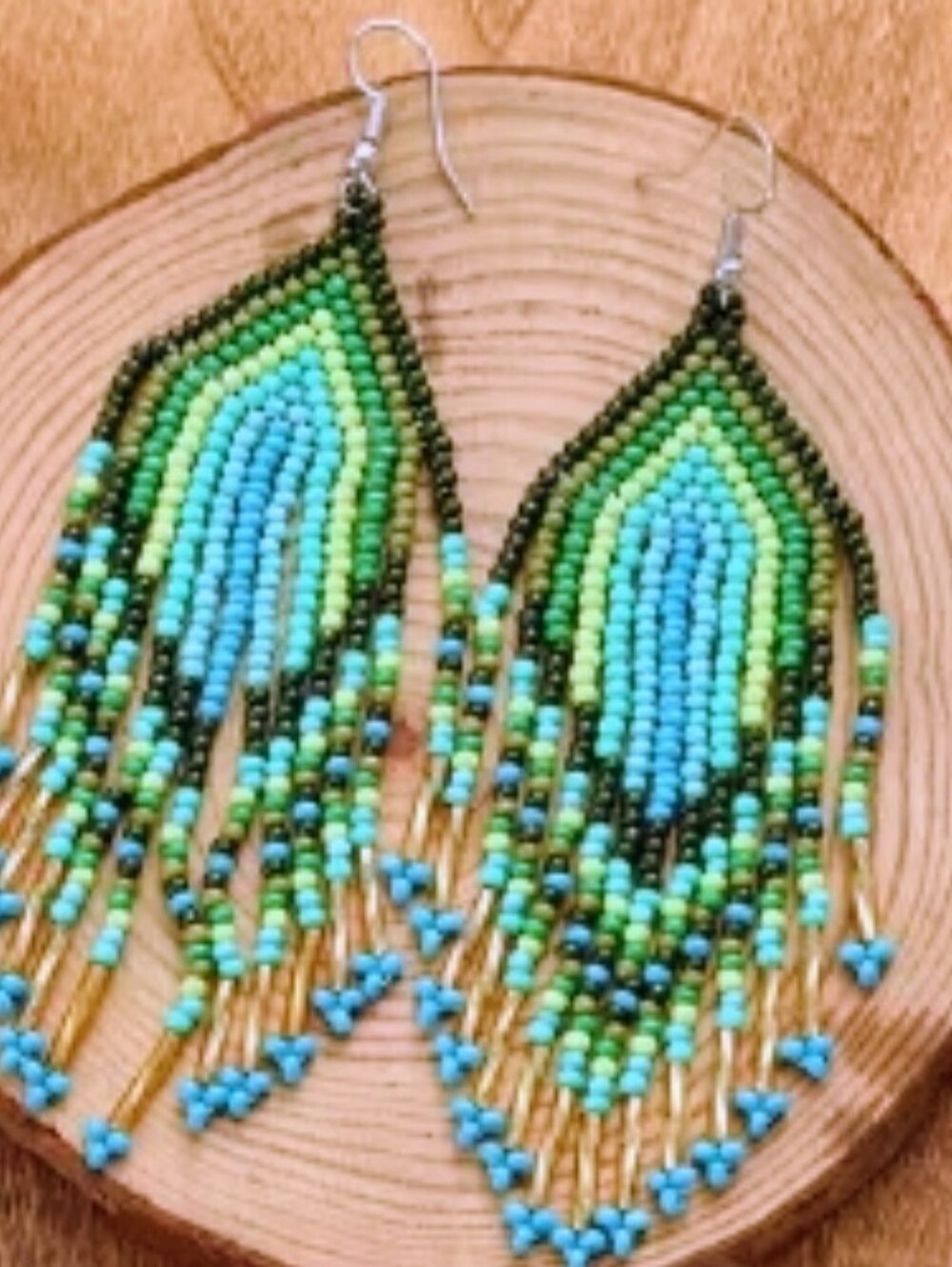 Boho seed bead earrings NWT